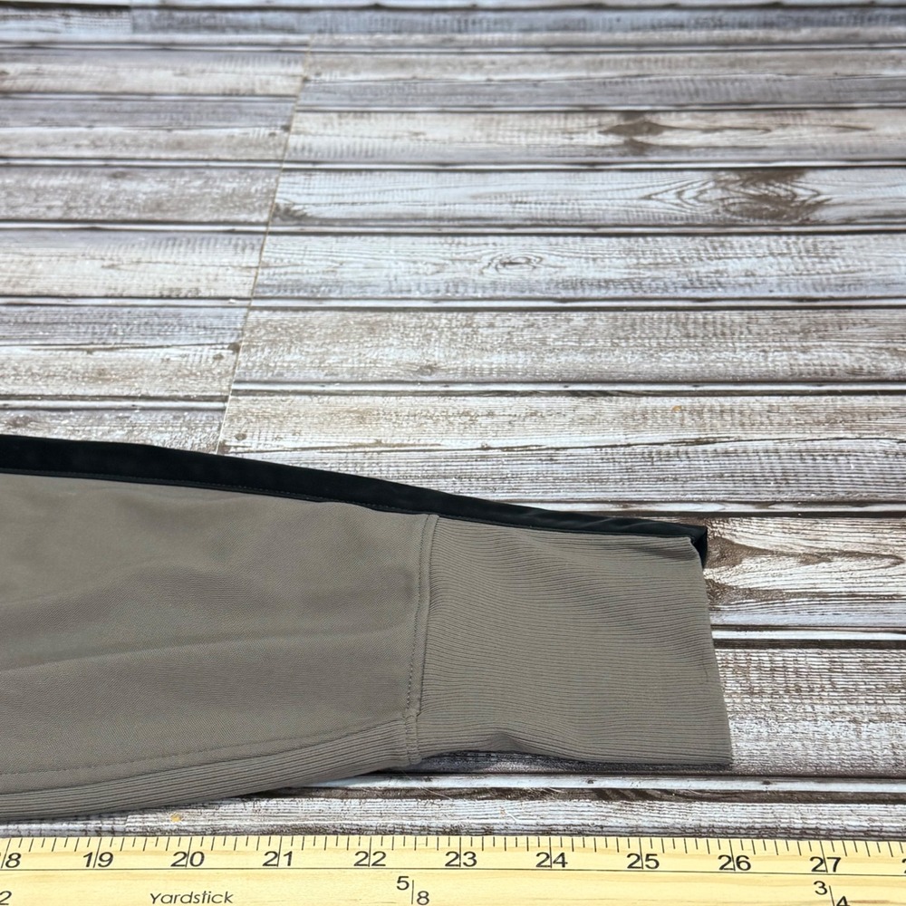 Athleta Venice Velvet Stripe Jogger Women Small Brown Black Side Tape Zip Pocket - Picture 6 of 7